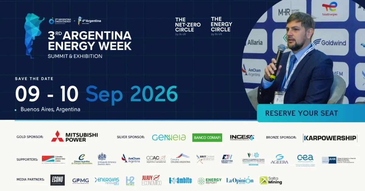 Argentina Energy Week 2026 convoca a inversores en septiembre